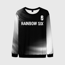 Мужской свитшот Rainbow Six glitch на темном фоне: символ сверху