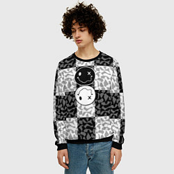 Свитшот мужской Smile chaos, цвет: 3D-черный — фото 2