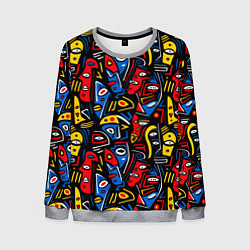 Свитшот мужской Африканский мотив, цвет: 3D-меланж
