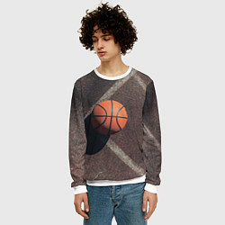 Свитшот мужской Мяч баскетбольный, цвет: 3D-белый — фото 2