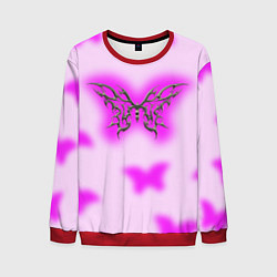 Свитшот мужской Y2K purple butterfly, цвет: 3D-красный