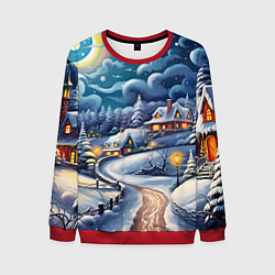 Свитшот мужской Новогоднее настроение, цвет: 3D-красный