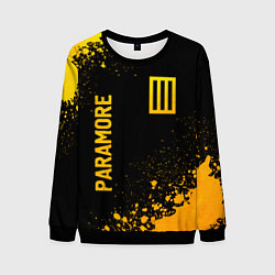 Свитшот мужской Paramore - gold gradient вертикально, цвет: 3D-черный