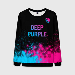 Мужской свитшот Deep Purple - neon gradient посередине