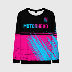 Свитшот мужской Motorhead - neon gradient посередине, цвет: 3D-черный