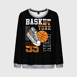 Свитшот мужской Basketball New York, цвет: 3D-меланж