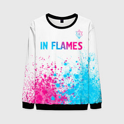 Свитшот мужской In Flames neon gradient style посередине, цвет: 3D-черный