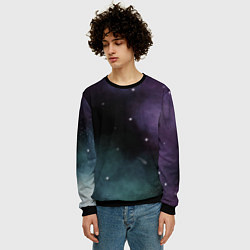 Свитшот мужской Космос и звезды на темном фоне, цвет: 3D-черный — фото 2