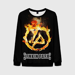 Свитшот мужской Linkin Park - fire logo, цвет: 3D-черный