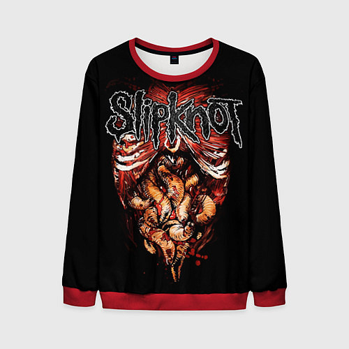 Мужской свитшот Slipknot - maggots / 3D-Красный – фото 1