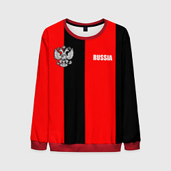 Свитшот мужской Красный и черный - герб РФ, цвет: 3D-красный