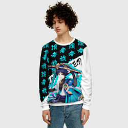 Свитшот мужской Странник - Геншин Импакт, цвет: 3D-белый — фото 2