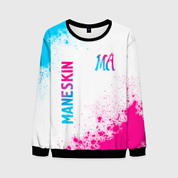 Мужской свитшот Maneskin neon gradient style вертикально