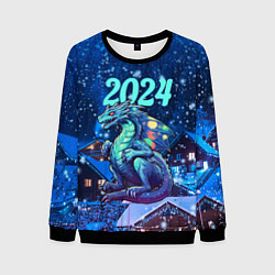 Свитшот мужской Волшебный дракон 2024, цвет: 3D-черный