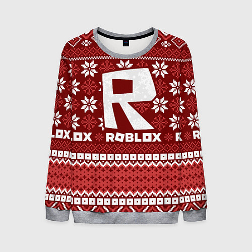 Мужской свитшот Roblox christmas sweater / 3D-Меланж – фото 1