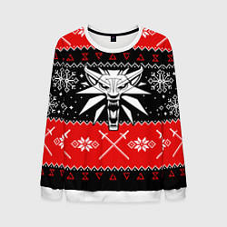 Свитшот мужской The Witcher christmas sweater, цвет: 3D-белый