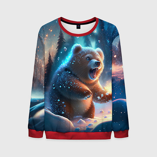Мужской свитшот Полярный мишка / 3D-Красный – фото 1