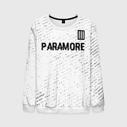 Мужской свитшот Paramore glitch на светлом фоне посередине