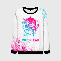 Свитшот мужской Motorhead neon gradient style, цвет: 3D-черный