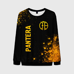 Свитшот мужской Pantera - gold gradient вертикально, цвет: 3D-черный