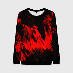 Свитшот мужской Красное пламя, цвет: 3D-черный