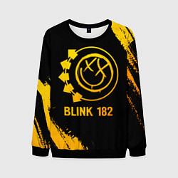 Свитшот мужской Blink 182 - gold gradient, цвет: 3D-черный