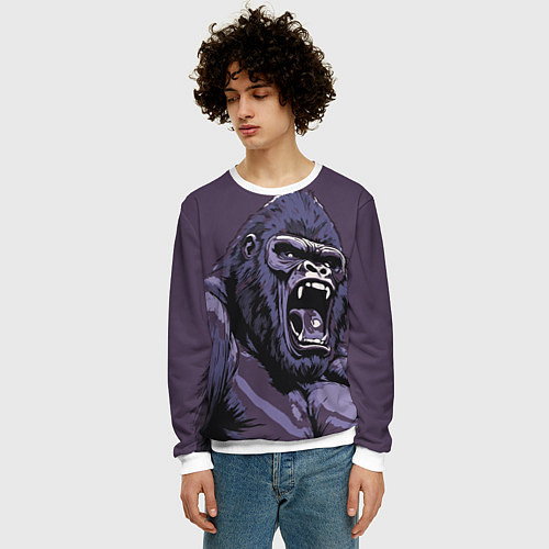 Мужской свитшот Lord of the Jungle / 3D-Белый – фото 3