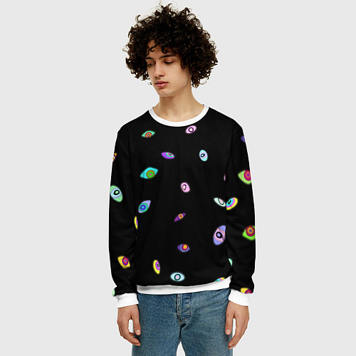 Мужской свитшот Kaufmo Abstracted The Amazing Digital Circus / 3D-Белый – фото 3