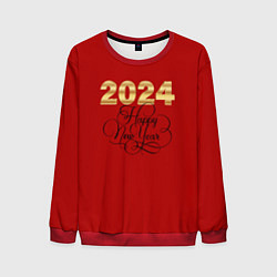 Свитшот мужской С Новым годом 2024, цвет: 3D-красный