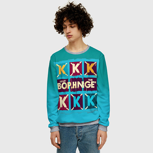 Мужской свитшот Загадочная ка / 3D-Меланж – фото 3