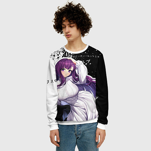 Мужской свитшот Ферн из аниме / 3D-Белый – фото 3