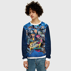 Свитшот мужской Скотт Пилигрим жмёт на газ, цвет: 3D-белый — фото 2