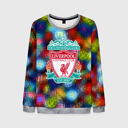 Свитшот мужской Liverpool все logo неон, цвет: 3D-меланж