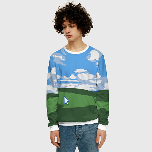 Мужской свитшот Новый уродливый свитер от майков / 3D-Белый – фото 3