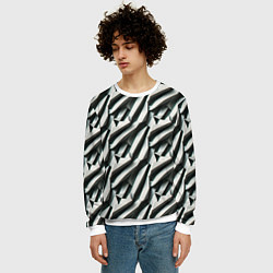 Свитшот мужской Вертикальные полосы, цвет: 3D-белый — фото 2