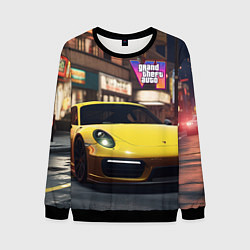 Свитшот мужской GTA 6 porshe, цвет: 3D-черный