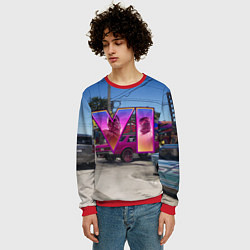 Свитшот мужской GTA 6 low ride, цвет: 3D-красный — фото 2