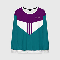 Свитшот мужской FIRM темная сирень и бирюза, цвет: 3D-белый