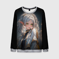 Свитшот мужской Аниме Фрирен провожающая в последний путь, цвет: 3D-меланж