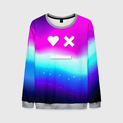 Свитшот мужской Love death robots neon gradient serial, цвет: 3D-меланж