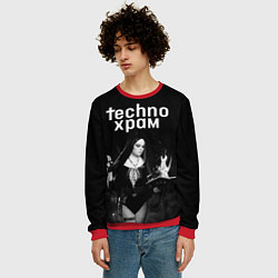 Свитшот мужской Techno храм монашка колдунья, цвет: 3D-красный — фото 2