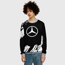 Свитшот мужской Mercedes benz краски спорт, цвет: 3D-меланж — фото 2