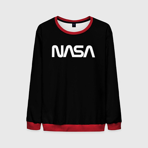 Мужской свитшот NASA space logo / 3D-Красный – фото 1