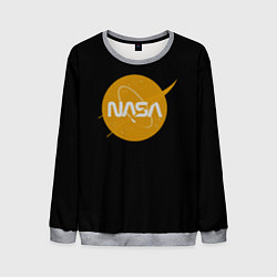 Свитшот мужской NASA yellow logo, цвет: 3D-меланж