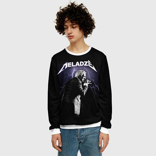 Мужской свитшот Meladze - Metallica / 3D-Белый – фото 3