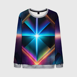 Мужской свитшот Светящиеся лучи в квадрате