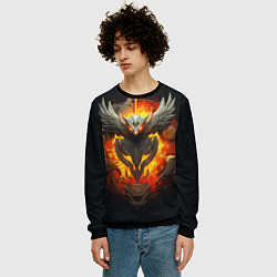 Свитшот мужской Огненный символ орла, цвет: 3D-черный — фото 2