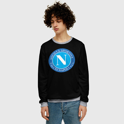 Мужской свитшот Napoli fc / 3D-Меланж – фото 3