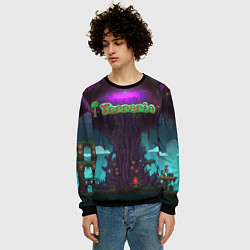 Свитшот мужской Terraria tree, цвет: 3D-черный — фото 2