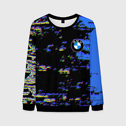Свитшот мужской BMW краски абстракция, цвет: 3D-черный